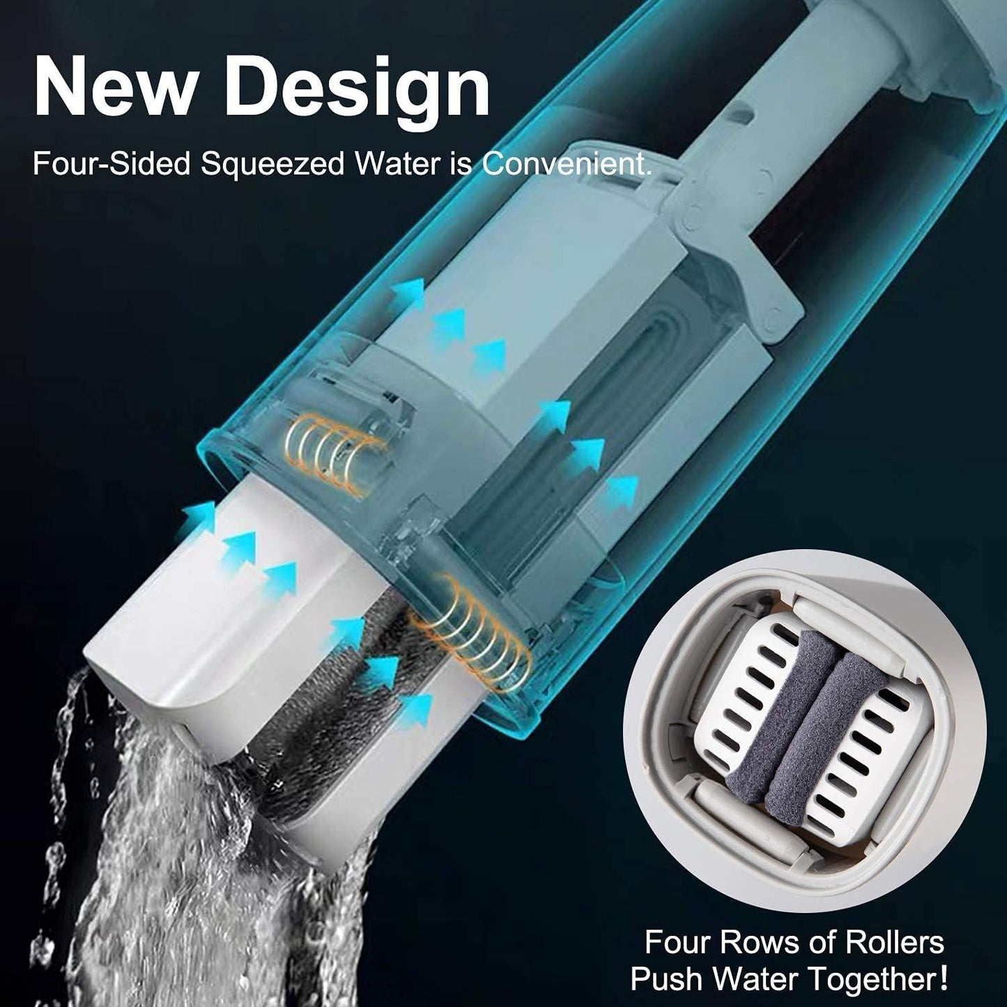 InstaMop™ – Quick Clean, Zero Hassle | Self-Squeezing Roller